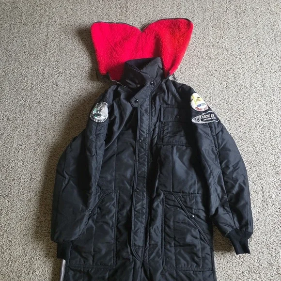 Vintage Arctic Cat Snowmobile Suit Mens Medium Large One Piece Zip-Off‎ Hood